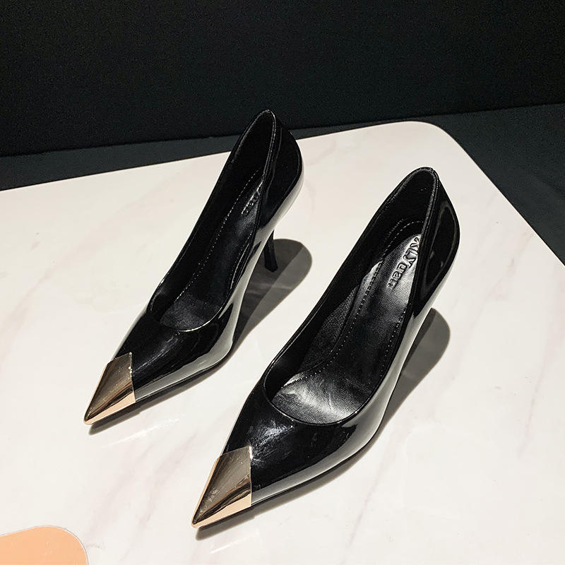 Black leather trim 6cm