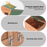 Poulailler pliable et portable de 160 pouces, léger, résistant aux intempéries, structure stable en bois de sapin massif, pour 7 poulets, extérieur, jardin, volailles