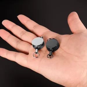 Retractable Key Chain Key Chain Pull Back Recoil Movement Key Ring Anti-lost <b>ID</b> Card Holder Anti-theft Chain Organizer - Product Image 3