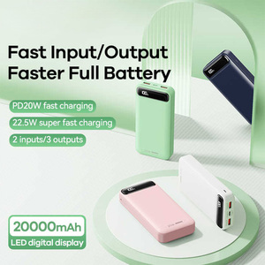 Banco de energía portátil para exteriores con soporte de carga rápida Material ABS 12W + 10W, 10000mAh/20000mAh PD + - Product Image 2