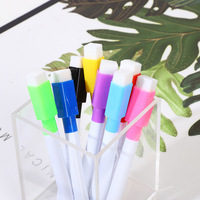 Marqueur effaçable à l'encre noire rechargeable non magnétique pour tableau blanc, stylo créatif à base d'eau, petite taille 11,5 mm, impression de LOGO publicitaire
