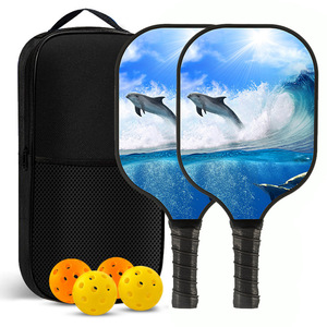 Customized <strong>Professional</strong> Pickleball Racket Fiberglass Fiber Graphite Pp Honeycomb Core Pickleball <strong>Paddle</strong> <strong>Set</strong> - Product Image 1