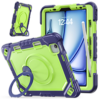 Casing Tablet Desain Baru Grosir untuk iPad Air11 M4 M5/Pro11/Air4/Air5, Pelindung Tablet Tugas Berat dengan Dudukan Putar