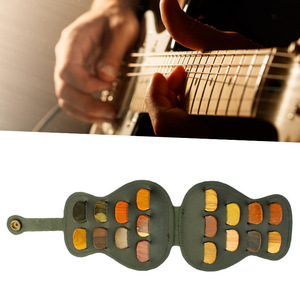 Bolsa de Almacenamiento Creativa para Púas de Guitarra Eléctrica Folk, Bolsa de Accesorios de Cuero PU para Ukelele, Estuche Protector para Capo - Product Image 1