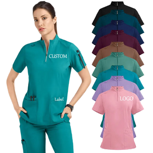 Conjuntos de Uniformes Médicos Personalizados Unisex con Cierre para Doctores y Cirujanos de Hospital, Material Spandex/Poliéster, Detección de Agujas, Logotipo Personalizado - Product Image 2
