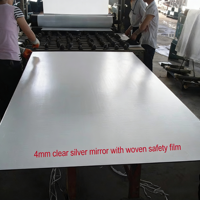 Miroir mural sans cadre pour salle de sport et studio de danse, en verre trempé de qualité garantie, prix usine abordable, usage commercial