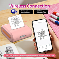 Imprimante Photo Thermique Mini Portable Tik Tok, Imprimante de Poche Bluetooth 57mm pour Téléphone Sans Fil avec Mémo et 14 Rouleaux de Papier