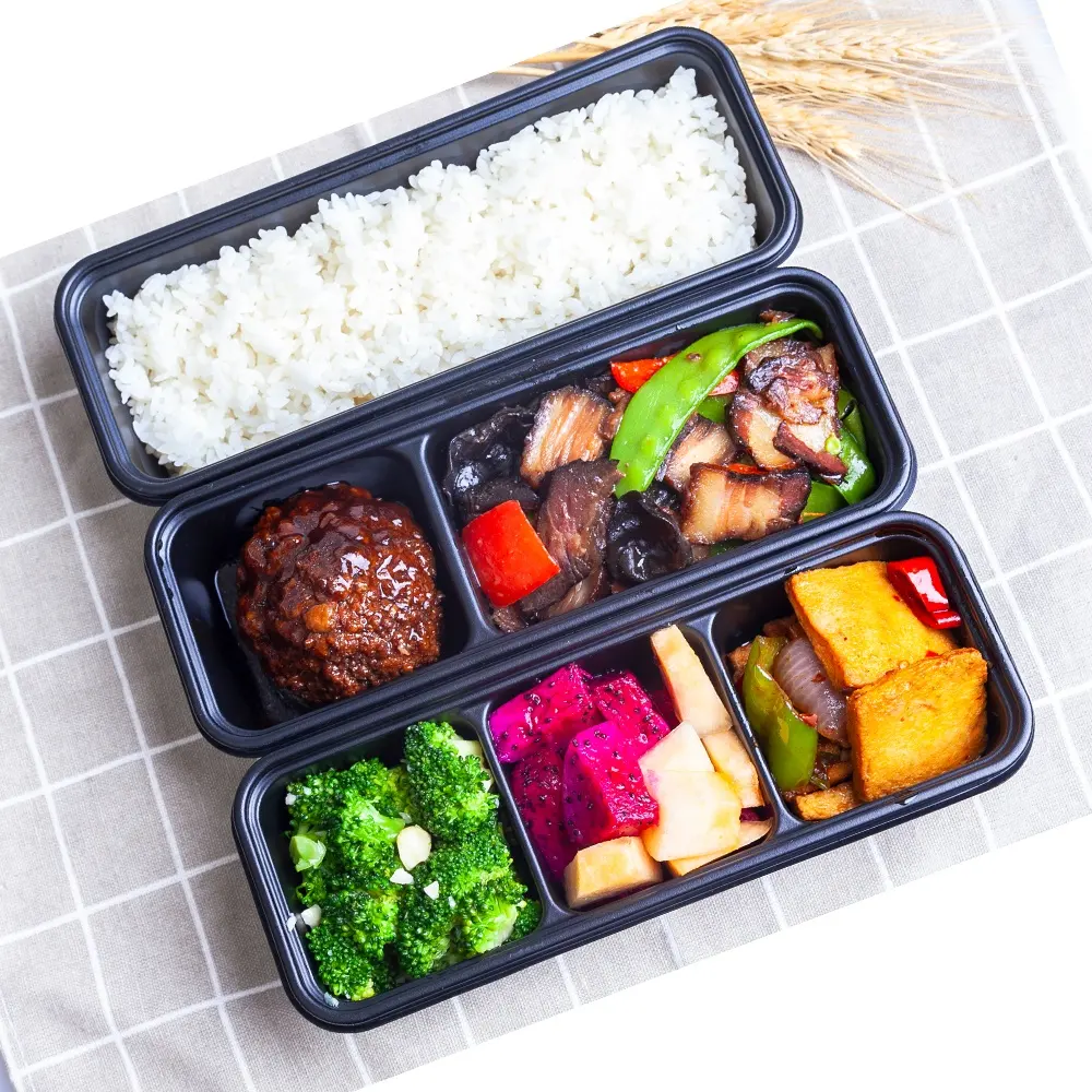 Kotak Kemasan Makanan Jepang Laris Wadah Makanan Sekali Pakai Plastik Bento Sushi Kotak Makan Siang Wadah