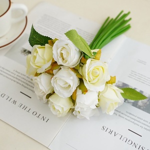 Hot Sale Artificial <strong>Wedding</strong> Party Flowers <strong>Bouquets</strong> <strong>White</strong> Rose Peony Sunflower for Christmas <strong>and</strong> Valentine's Day - Product Image 2
