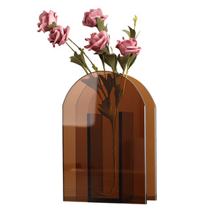 Geometric Stained Glass <b>Vase</b> Modern Design For Home Decor Living Room Bedroom Study - Product Image 5