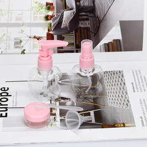 Portable Transparent Plastic Travel Size Bottle Set For Skincare Pump Lotion Toner <b>Spray</b> Cosmetic Grade Face Use - Product Image 4