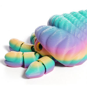 Vashine 3D Heremietkreeft Sleutelhanger Zee Dieren Souvenir Flexibel Kristal Kleurrijk 3D Geprint Heremietkreeft Kinderen Cartoon Tas Charm - Product Image 5