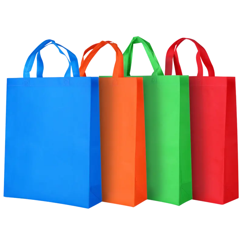 無料サンプルリサイクルPPラミネート強力なエコロジカルエコ食料品トートキャリービッグ再利用可能なショッピング不織布バッグ