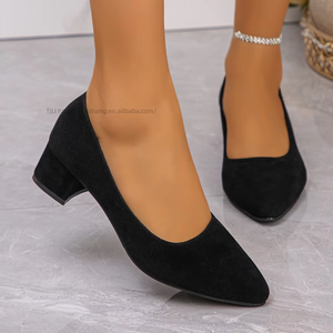 Chaussures à bout pointu et à talon bas pour femme, nouvelle collection automne, taille 43. - Product Image 3