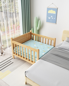 Cama plegable de <span class=keywords><strong>madera</strong></span> maciza de estilo moderno para bebés, cama extensible para el hogar, dormitorio, escuela, hotel, sala de estar, cabina reclinable - Product Image 4