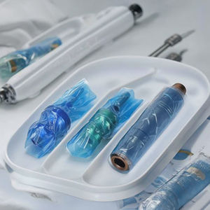 Barrera Dental Película Tatuaje Envoltura de plástico Caja dispensadora 4 \ "X 6 \" Hojas perforadas Barrera Cinta adhesiva Desechable Color azul - Product Image 4