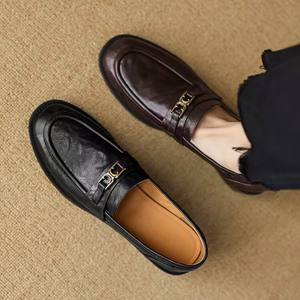 Mocassins tendance en cuir véritable pour femmes fabriqués à la main sur mesure OEM ODM chaussures <span class=keywords><strong>bateau</strong></span> chaussures habillées usine de chaussures de bureau - Product Image 4