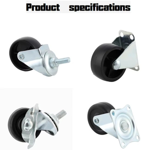 Roulettes pivotantes universelles en caoutchouc réglables et durables de 3 pouces, roulements à billes, capacité de 65 kg, pour hôpitaux et salles de bain, personnalisables OEM - Product Image 5