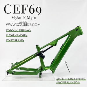 Cadre de vélo électrique <span class=keywords><strong>VTT</strong></span> en <span class=keywords><strong>carbone</strong></span> SZZSBIKE CEF69 personnalisable |   Moteur Bafang M510/M510RS/M560, écran DPC030, support UDH, 29 pouces - Product Image 4