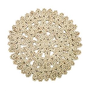 Manteles Individuales de Tela Tejida a Mano, Reutilizables, de 38 cm de Diámetro, Diseño Moderno, con Aislamiento Térmico para Mesa de Comedor, Suministro Directo de Fábrica - Product Image 5