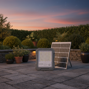 Reflector Solar LED de 60W con Control Remoto, Sensor de Movimiento, Aluminio, Batería de 6000mAh, IP65 Impermeable, Vidrio Templado, Certificación CE - Product Image 6