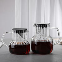 Cafetière artisanale 700ml 1000ml avec couvercle en verre, filtre à café et thé, ensemble pour le partage, cafetière domestique, infusion à froid, design minimaliste