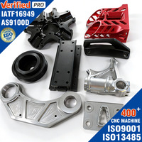 Pièces de moto en aluminium usiné CNC OEM, fourches et roues usinées 5 axes, anodisées noires brossées, pièces aérospatiales et de défense