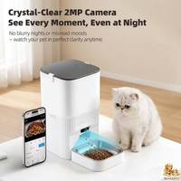 Distributeur automatique de nourriture pour animaux de compagnie 4L 7L portable et écologique avec caméra HD 1080P, minuterie intelligente Tuya WiFi, vision nocturne 5G pour chats et chiens