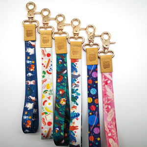 Promotional High Quality Custom Printed Your Own logo Neck Polyester Mobile Phone Lanyard Keychain with Low Moq