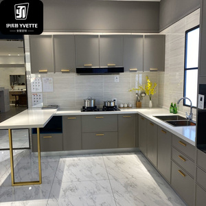Mobili da <span class=keywords><strong>Cucina</strong></span> Moderni Modulari Direttamente dalla Fabbrica, Armadietti <span class=keywords><strong>a</strong></span> Parete in Melammina MDF, Montaggio Completo per Installazione di Tutta la <span class=keywords><strong>Cucina</strong></span> - Product Image 5