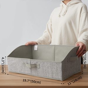 Có thể gập lại vải tổ chức <span class=keywords><strong>container</strong></span> ngăn kéo không dệt vải tủ quần áo lưu trữ thùng hộp khối - Product Image 5