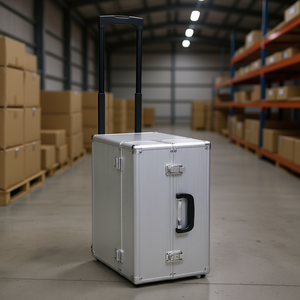 Carrello Portaoggetti Pilot in Alluminio Argento 18.5x15.4x10.6 Pollici con Chiusura a Chiave - Product Image 2