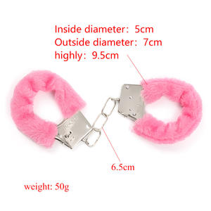 Juguetes sexuales de felpa suave para cosplay, <span class=keywords><strong>esposas</strong></span> de policía, bondage gate, 8 colores, venta al por mayor - Product Image 5