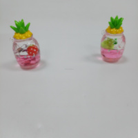 Porte-clés flottant en forme d'ananas avec logo personnalisé et mini figurine intégrée pour sac