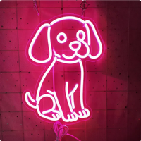 Lumière néon LED en acrylique pour chat et chien, idéale pour la décoration d'ambiance de bureau, mariage, chambre, bar, fête