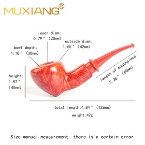 Handmade Briar Wood Pipe Bent Type With Vulcanized Rubber Mouthpiece Tobacco Smoking Pipe For Personal Gift - Product Image 3