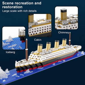 <span class=keywords><strong>Titanic</strong></span> personnalisé RMS bateau modèle de bateau bloc de construction bricolage bateau à vapeur jouets éducatifs <span class=keywords><strong>Titanic</strong></span> navire Moc blocs de construction ensemble de briques - Product Image 4