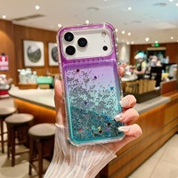Étui de protection anti-chute XP051 de luxe en TPU+PC avec décoration pailletée, dégradé sable, trois-en-un pour iPhone 17 16 Pro