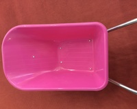 Carretilla de Construcción WB6414 de Alta Capacidad con Bandeja de Plástico Profunda y Rueda Neumática de 14 Pulgadas, Carretilla Manual Profesional