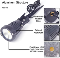 Lumière de jardin à faible tension Alison IP65 12V 6W/9W LED pour allée extérieure
