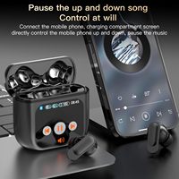 Écouteurs TWS SE60 2025 A9 Pro ANC ENC avec écran tactile LCD, véritablement sans fil, avec suppression du bruit, écouteurs sportifs