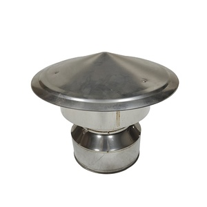 5 "Color de <span class=keywords><strong>metal</strong></span> Acero inoxidable Doble pared Twist Lock <span class=keywords><strong>Chimenea</strong></span> Tubería Escudo Techo Lluvia Cap/Techo <span class=keywords><strong>Chimenea</strong></span> Cap - Product Image 1