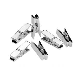 Mini 6pcs 8x32 mm <b>Paper</b> Clip Set Office <b>Stationery</b> with Magnet & Iron Material for Bookmarks - Product Image 1