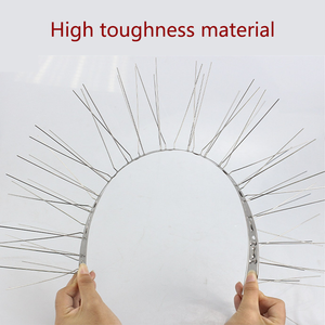 Piques <span class=keywords><strong>anti</strong></span>-oiseaux flexibles en acier inoxydable 304 de 25/33/50 cm, prêtes à être expédiées, avec installation facile par vis ou serre-câbles <span class=keywords><strong>pour</strong></span> la maison et le jardin - Product Image 3