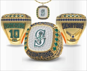 Bague de championnat pour athlètes Sidan modèle 669, vente directe d'usine, logo personnalisé, alliage plaqué or rose, forme cœur - Product Image 2