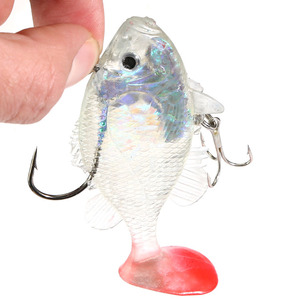 Medio ambiente de 3D ojos Señuelos de Pesca vivos pescado natural forma de Señuelos de Pesca de plástico suave de Asturias - Product Image 3