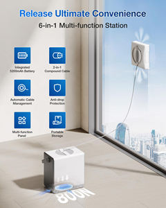 Window Cleaning Robot 2-Direction Smart Spray - 6000 Pa Suction -Dual Rollers for Frameless Glass - APP Control - Product Image 2