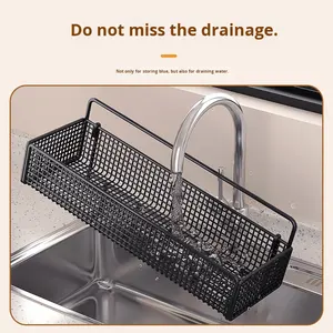 Étagère de <span class=keywords><strong>rangement</strong></span> murale pour salle de bain, sans perçage, étagère murale mobile pour salle de bain, cuisine, chambre, <span class=keywords><strong>panier</strong></span> <span class=keywords><strong>suspendu</strong></span> - Product Image 4