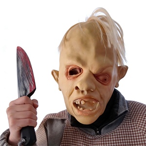 Maschera in Latex Divertente e Stravagante a Forma Umana Mutata con Capelli Diradati per Halloween, Cosplay, Costume e Feste in Maschera - Product Image 4