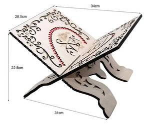 Nouveau design 2022 – Grand support de lecture arabe du Moyen-Orient sculpté au diamant, cadeau islamique, étagère à Coran - Product Image 6